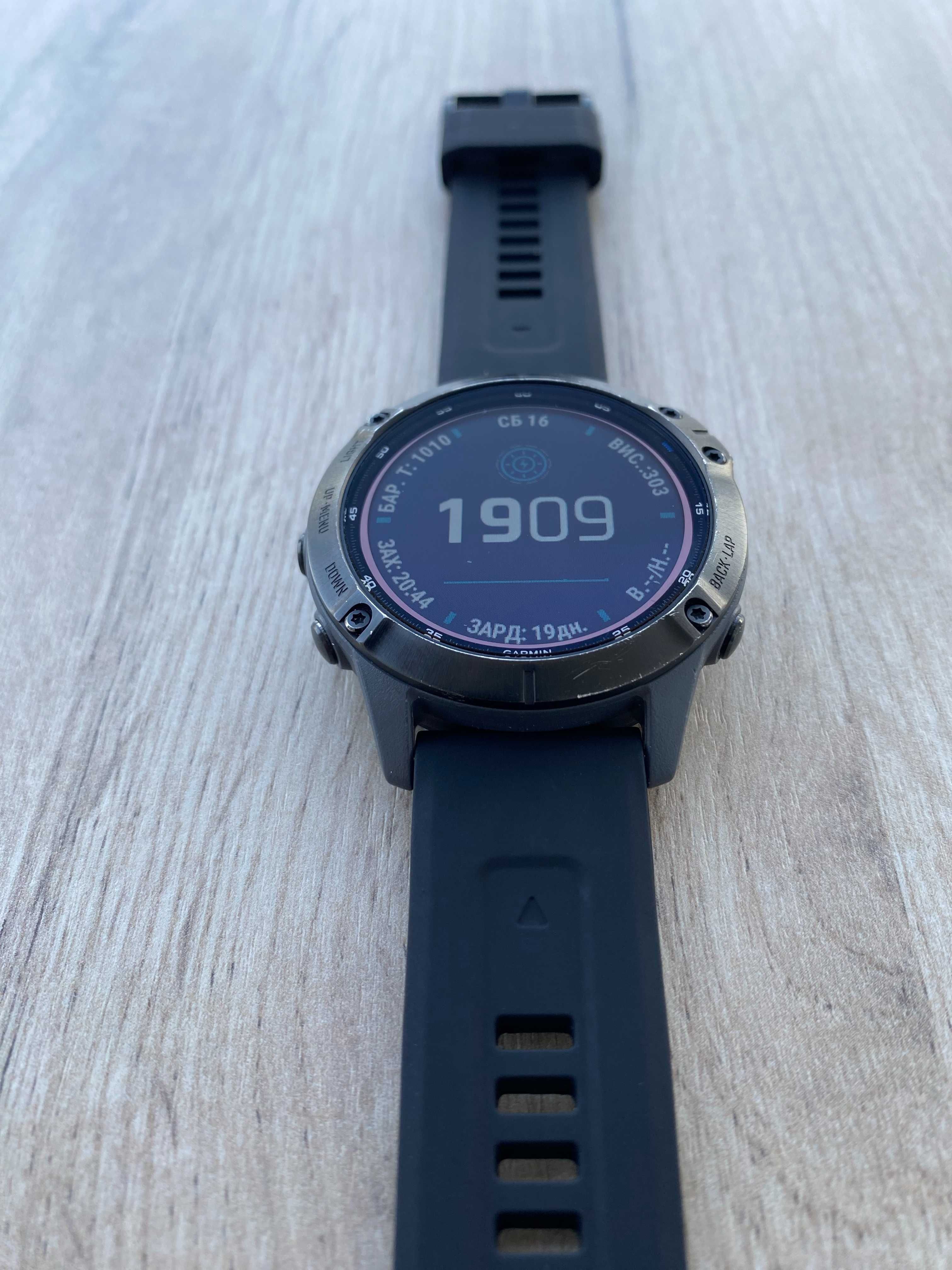 Garmin Fenix 6 Pro Solar | Сонячна зарядка, GPS, NFC | Відмінний стан
