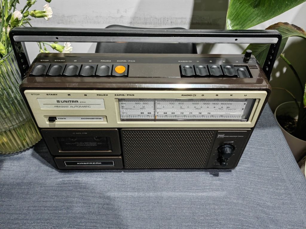 Radiomagnetofon Unitra Kasprzak RM 222 Nowy UKF *Sprawny Kasety PRL