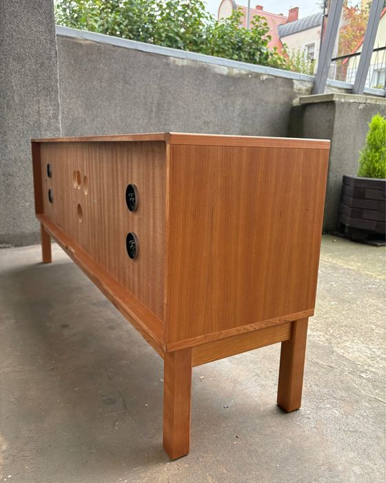 Skandynawska komoda niska sideboard rtv drewno vintage