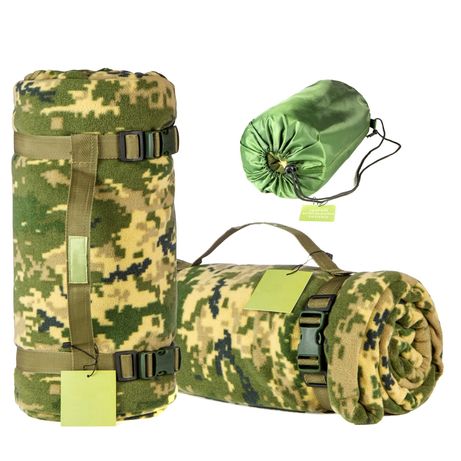 Тактичний фліс плед 150х180см – ковдра для військових. Колір піксель