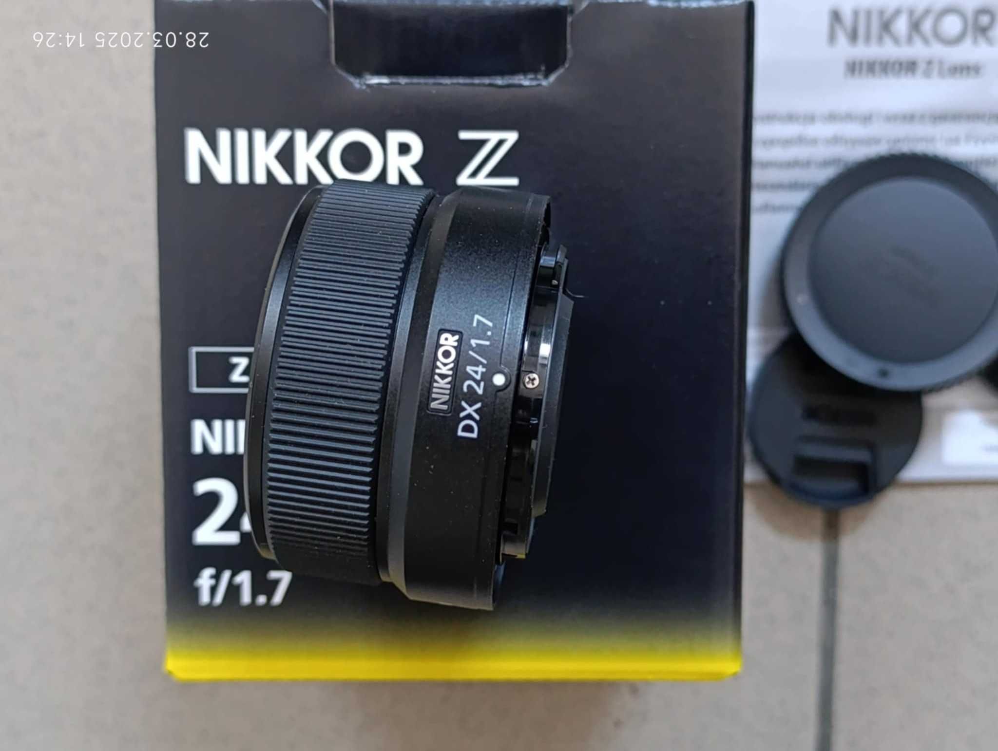Obiektyw Nikon Nikkor Z 24mm f/1.7 gwarancja, jak nowy