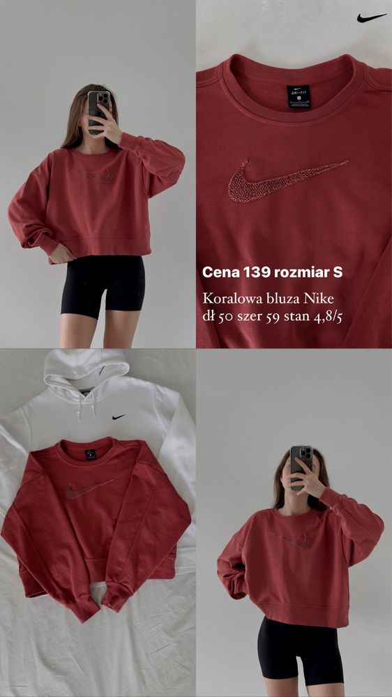 Bluza nike s koralowa