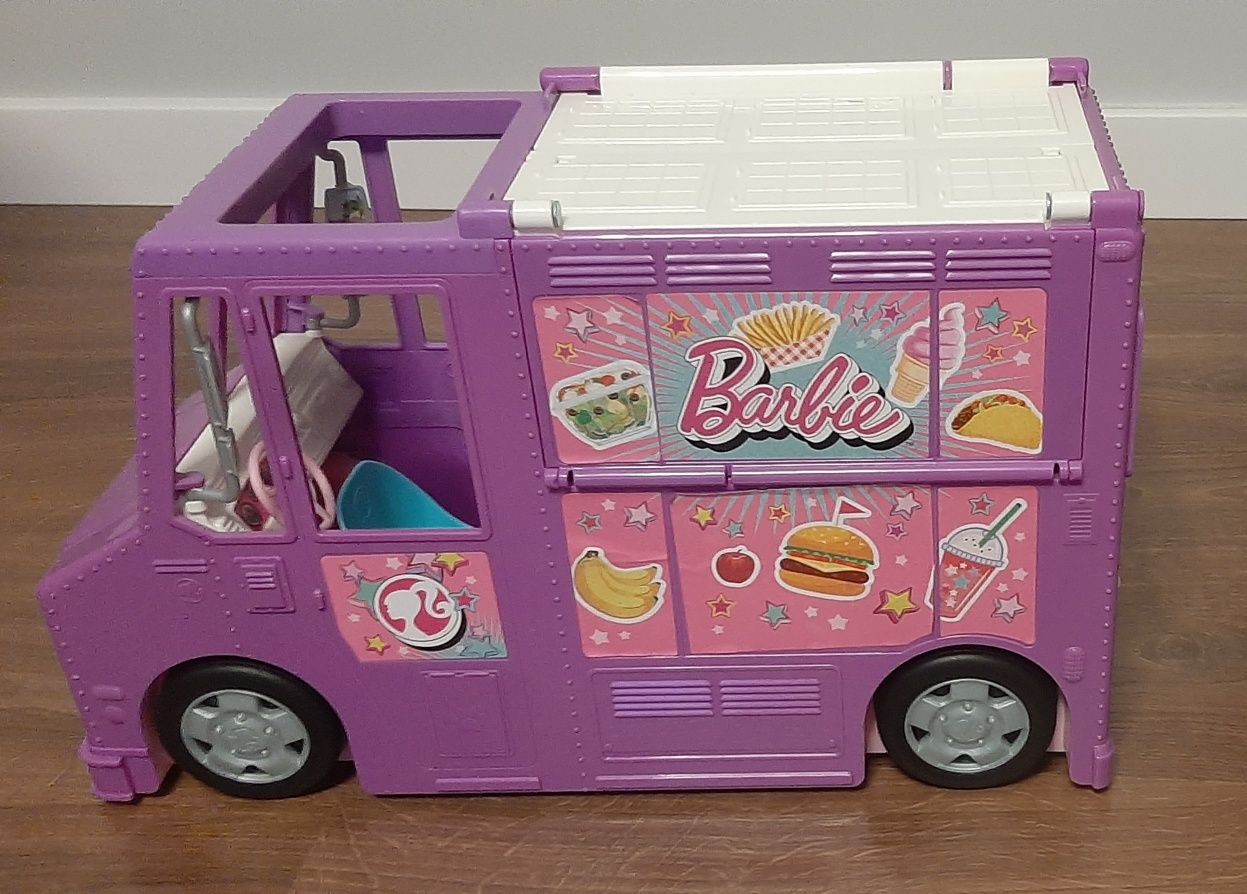 Foodtruck Barbie+lalki  STAN IDEALNY