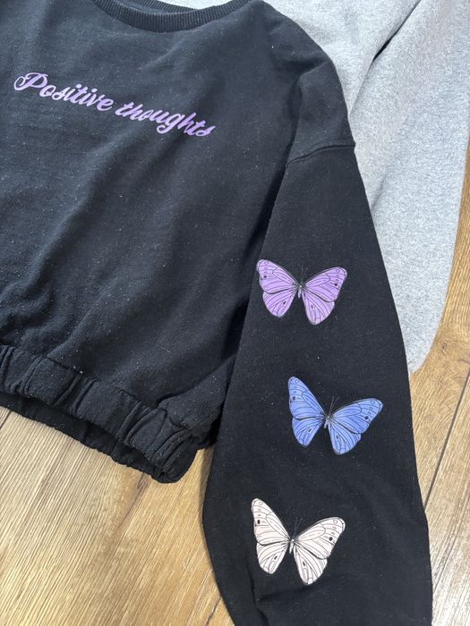 Dwie krótkie bluzy Sinsay, 140 cm.