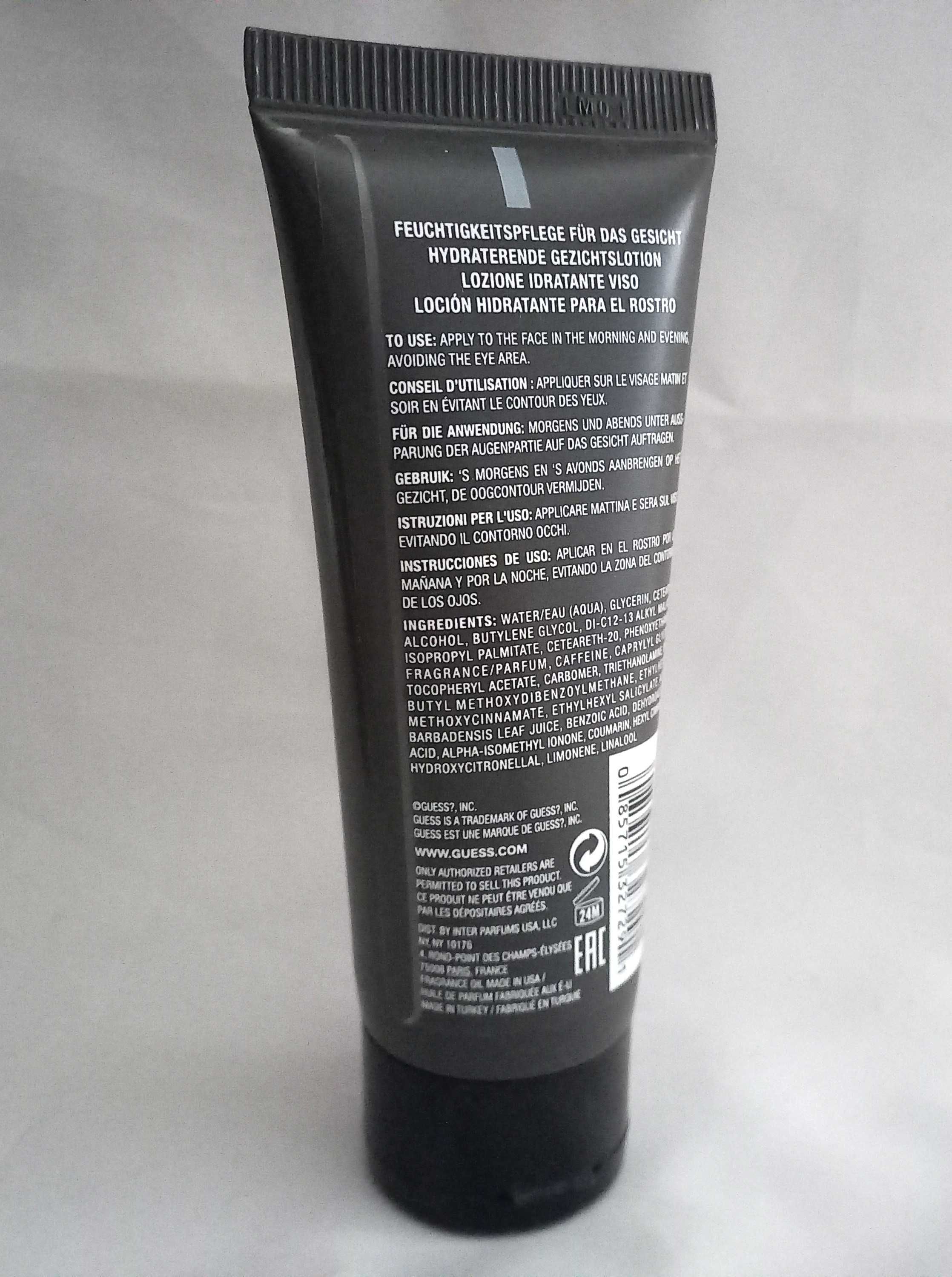Guess Effect Protect Nawilżający krem ​​do twarzy z kofeiną 100ml