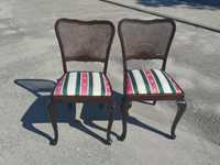 Krzesła drewniane krzesła Ludwik vintage krzesła rafia