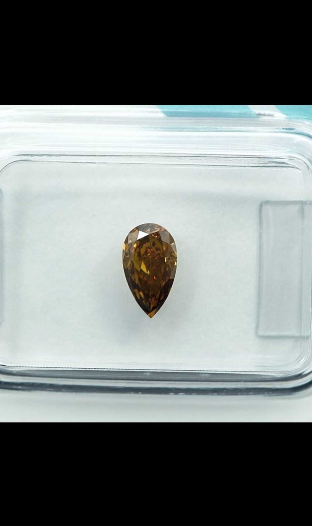 Diament 0,56 ct Fancy Brown Orange Yellow