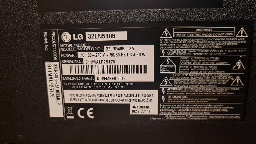 Telewizor monitor LG 32LN540B Doskonała jakość obrazu!