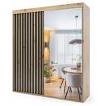 Szafa przesuwna KLARA 180x205x60 18mm - Gładka/Lamele/Lustro / 7 DNI !