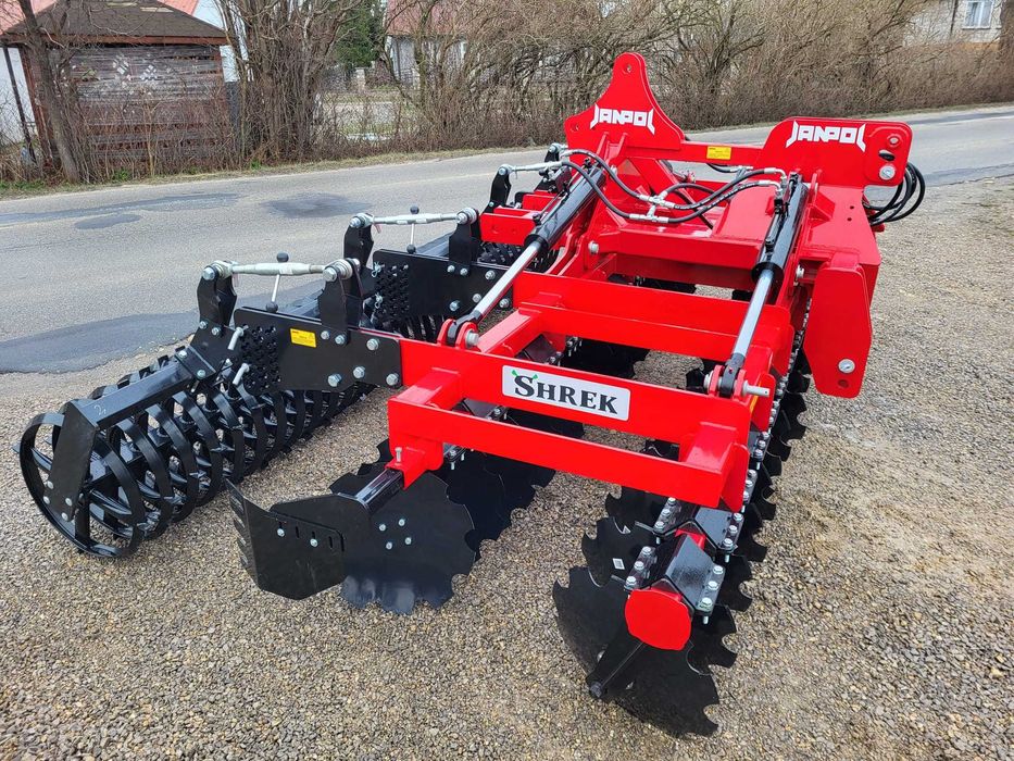 brona talerzowa hydrauliczna JANPOL SHREK 4m 560 talerz daszek 600