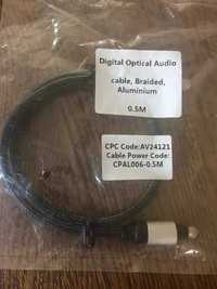 Kabel optyczny aluminiowy z oplotem 0.5m