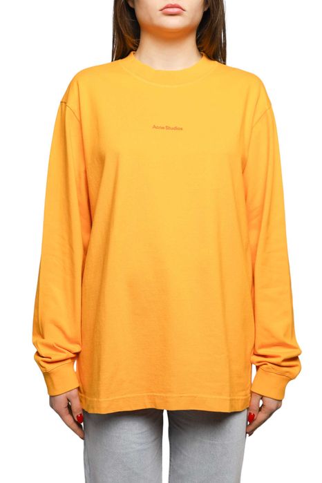 Лонглсів Acne Studios Erwin Long Sleeve Stamp Tee Orange