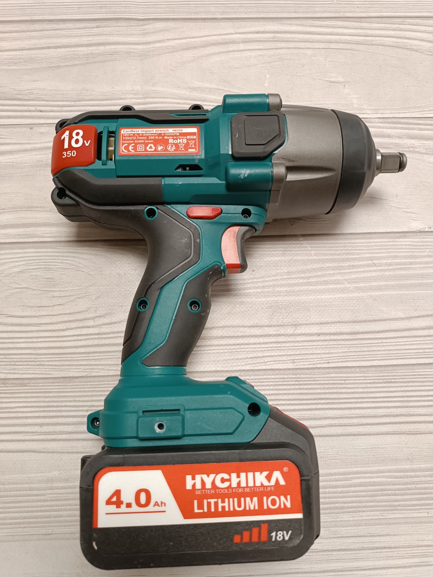 Акумуляторний гайковерт HYCHIKA 18В 4Аг