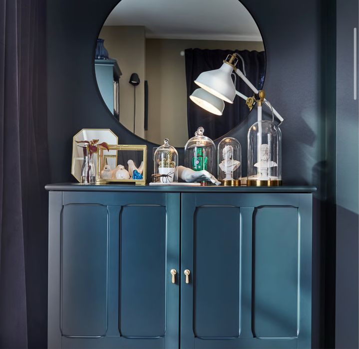 Espelho Preto IKEA LINDBYN 80cm, NOVO