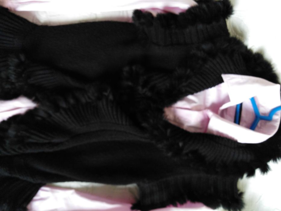 Kamizelka, obszycie z lisa, krolika, futro naturalne, skora naturalna