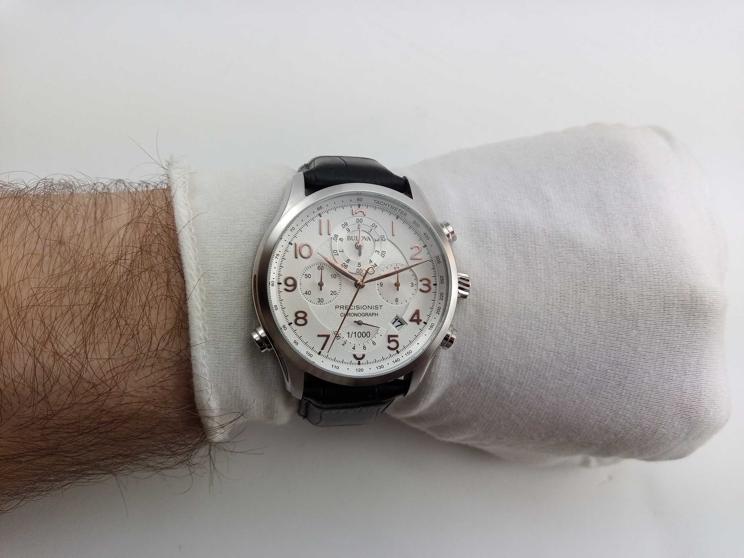 Bulova Precisionist 96B182 точность 262кГц хронограф 1/1000 с тахиметр