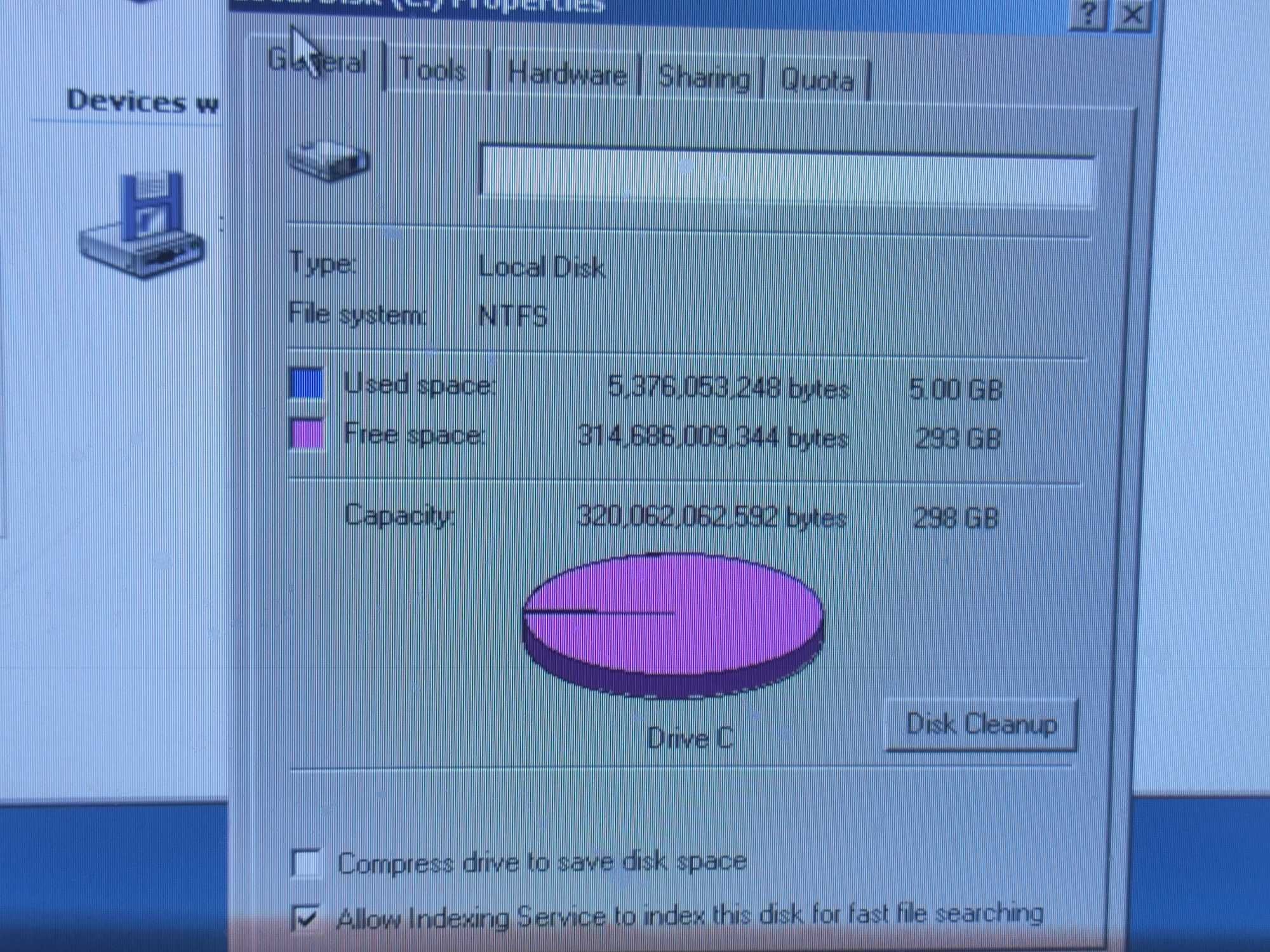 stary PC pentium E 5200  z monitorem CRT 15 cali na chodzie