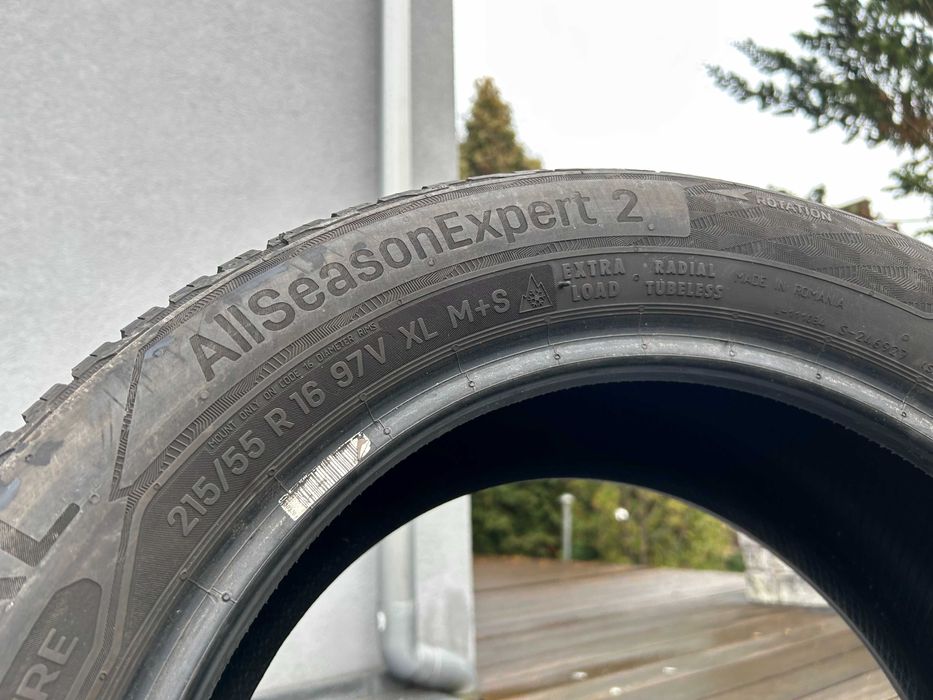 1 sztuka 215/55R16 Uniroyal AllSeasonExpert 97V XL 7,3mm 2020r P300S