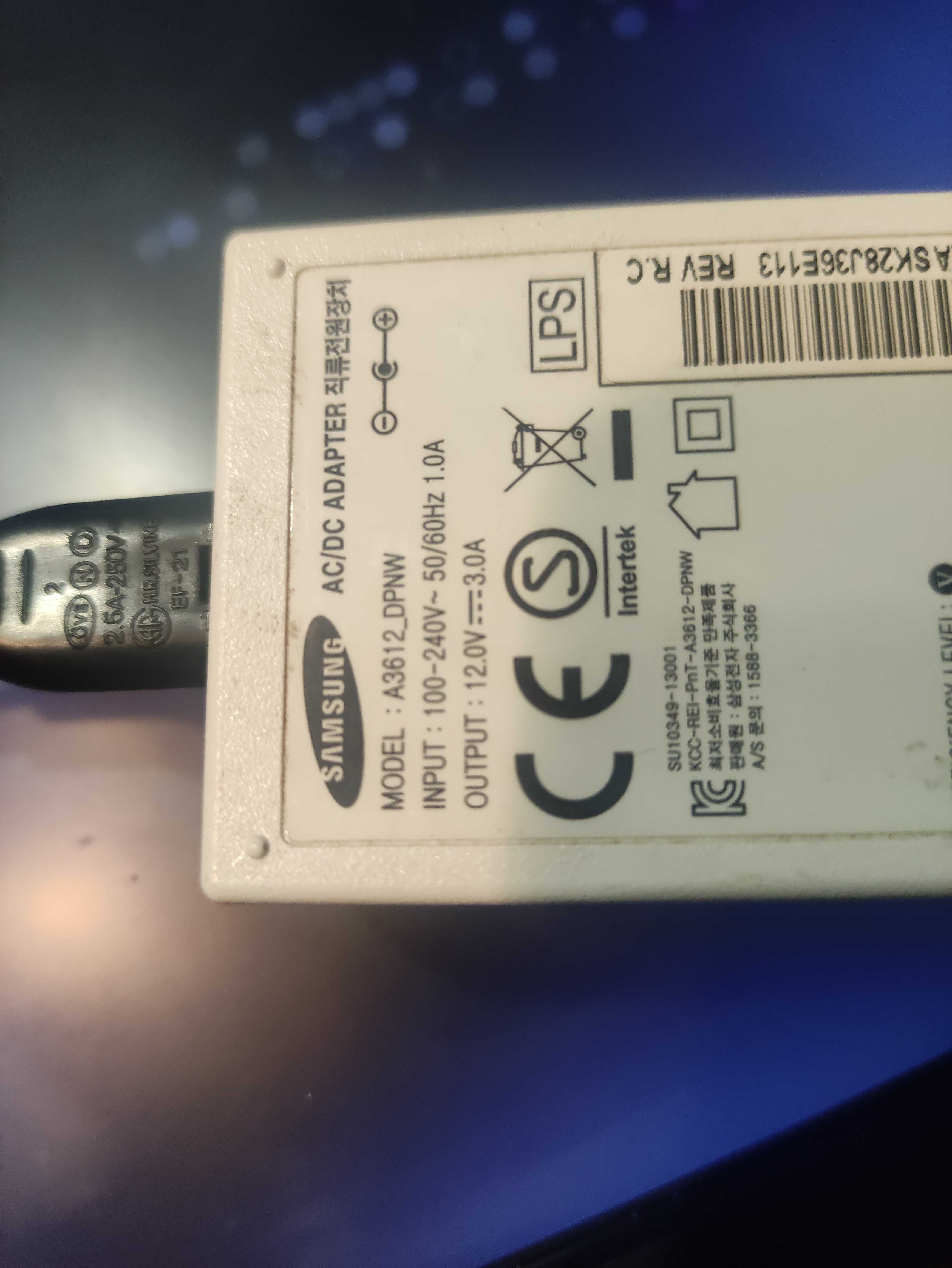 Zasilacz Samsung 12V 3A 36W LED, 4/6 mm z igłą