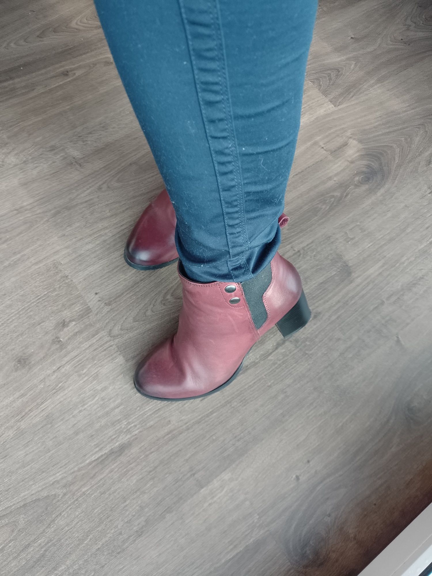 Buty botki na obcasie Lasocki skórzane skóra