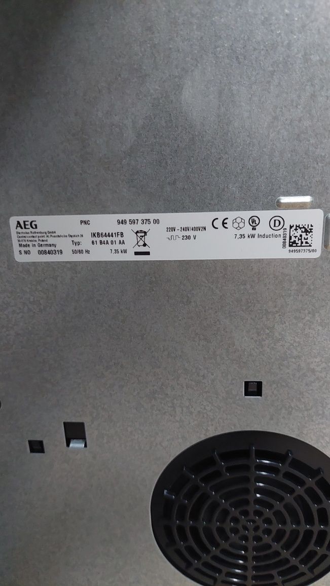 Placa indução aeg