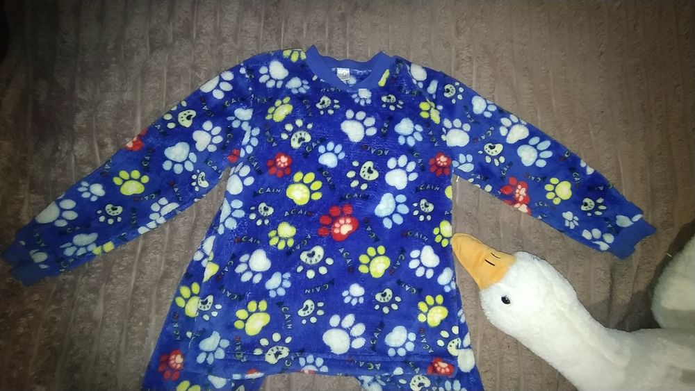 Тёплый махровый костюм для мальчика, 6–7 лет