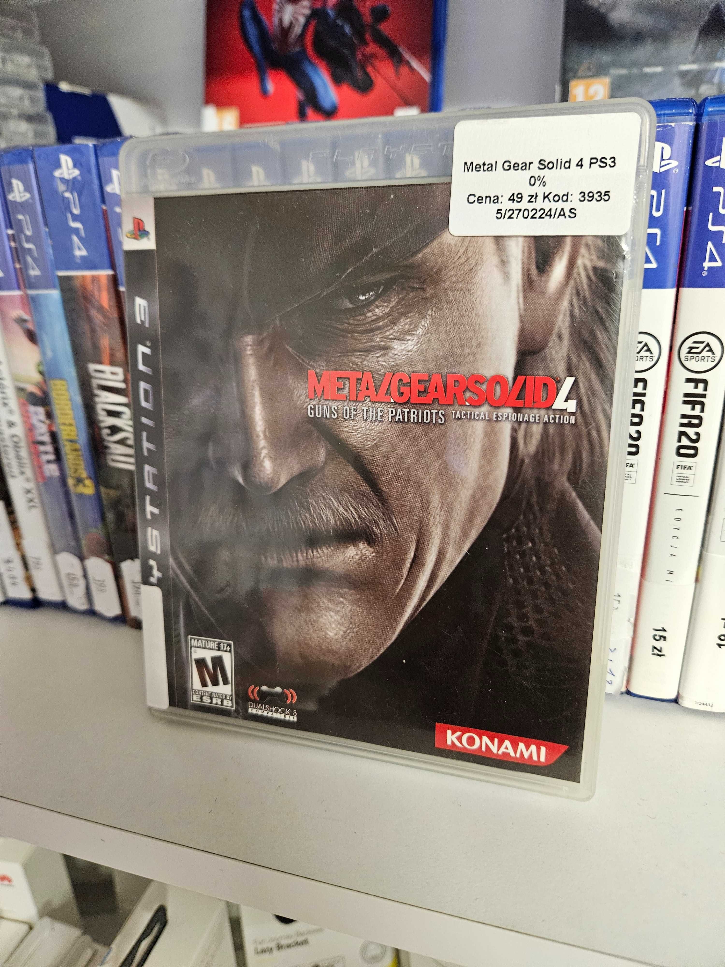 Metal Gear Solid 4 PS3 - As Game & GSM - 3935