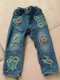 Spodnie jeansy z regulacją 80/86