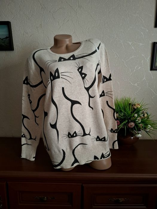 КАШЕМИР нежный тепленький свитер Турция 48-56р