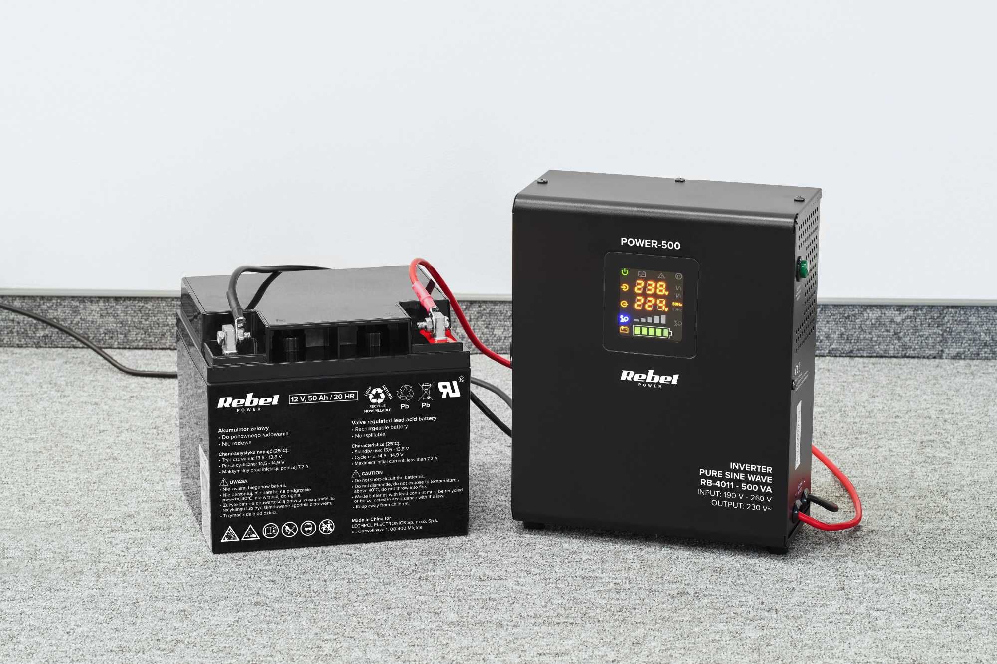 Nowy Zasilacz awaryjny UPS Rebel Power 500 12V/230V