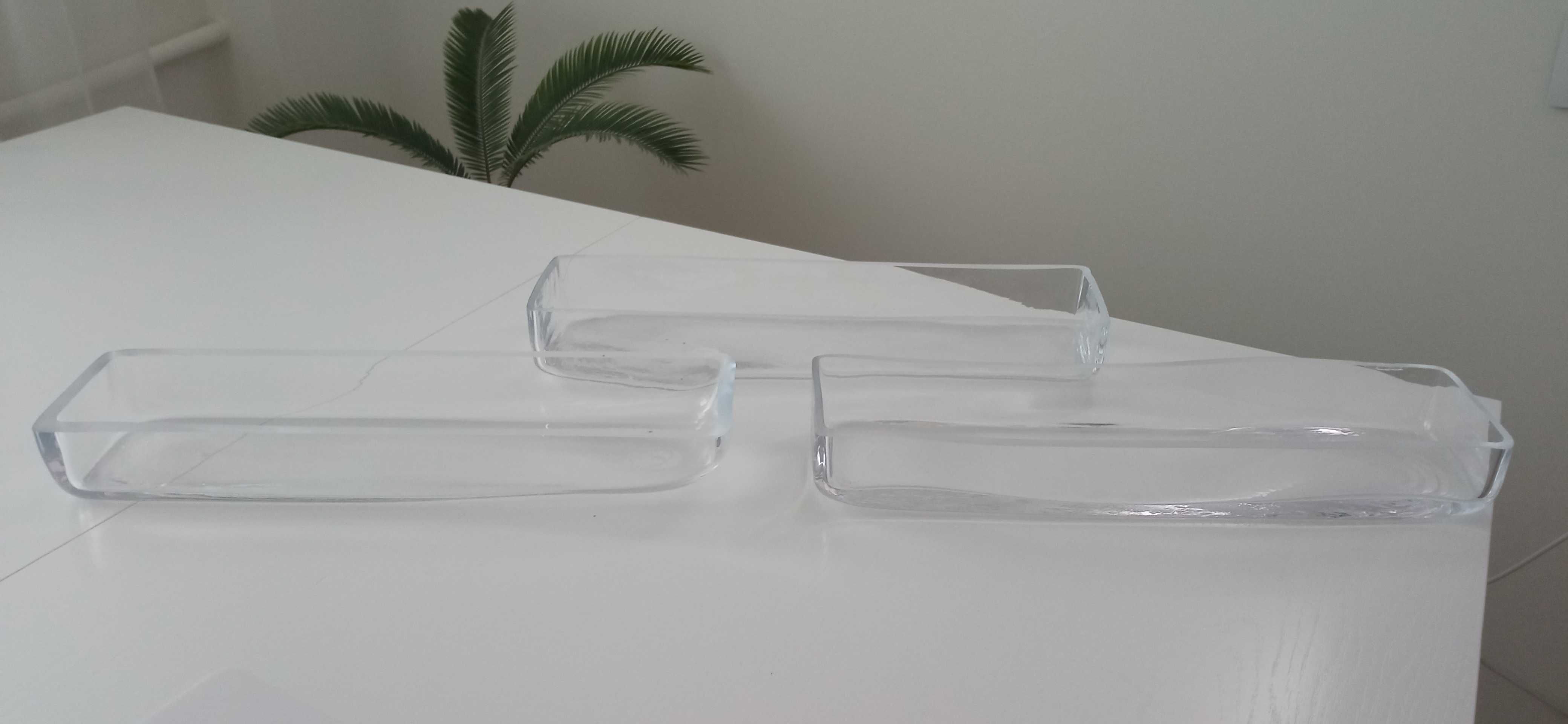 Wazon szklany płytki, szklana misa wazon szklany, doniczka szklana - 3