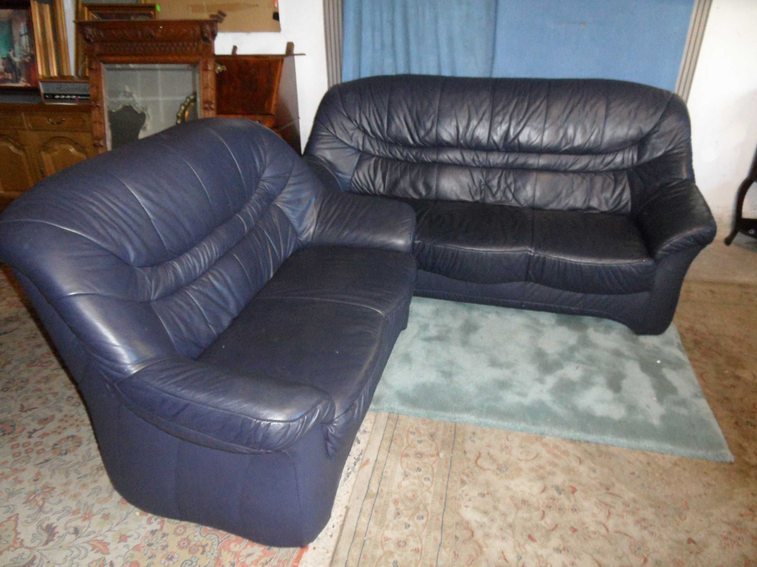 Wypoczynek ze Skóry Sofa 3+2 z Niemiec