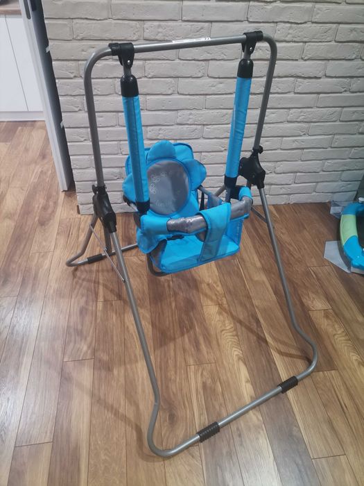 Pokojowa huśtawka dla dzieci do 20 KG Luna firmy Adbor Niebiesko szary