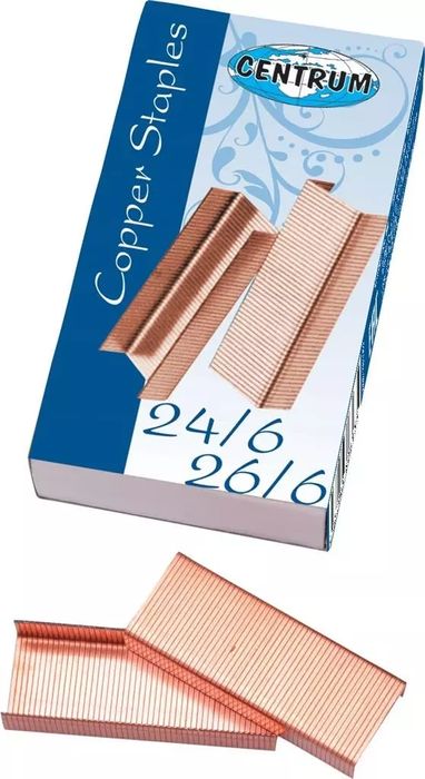 Zszywki miedziane 24/6 1000szt. Centrum