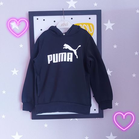 Bluza z kapturem czarna Puma unisex dziewczynka  chłopiec