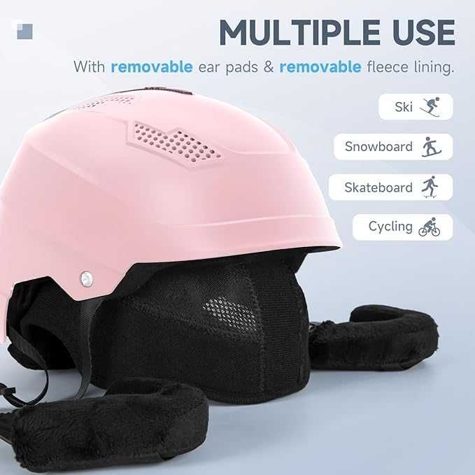 Kask narciarski Findway . Rozmiar L 56-61 .Różowy .