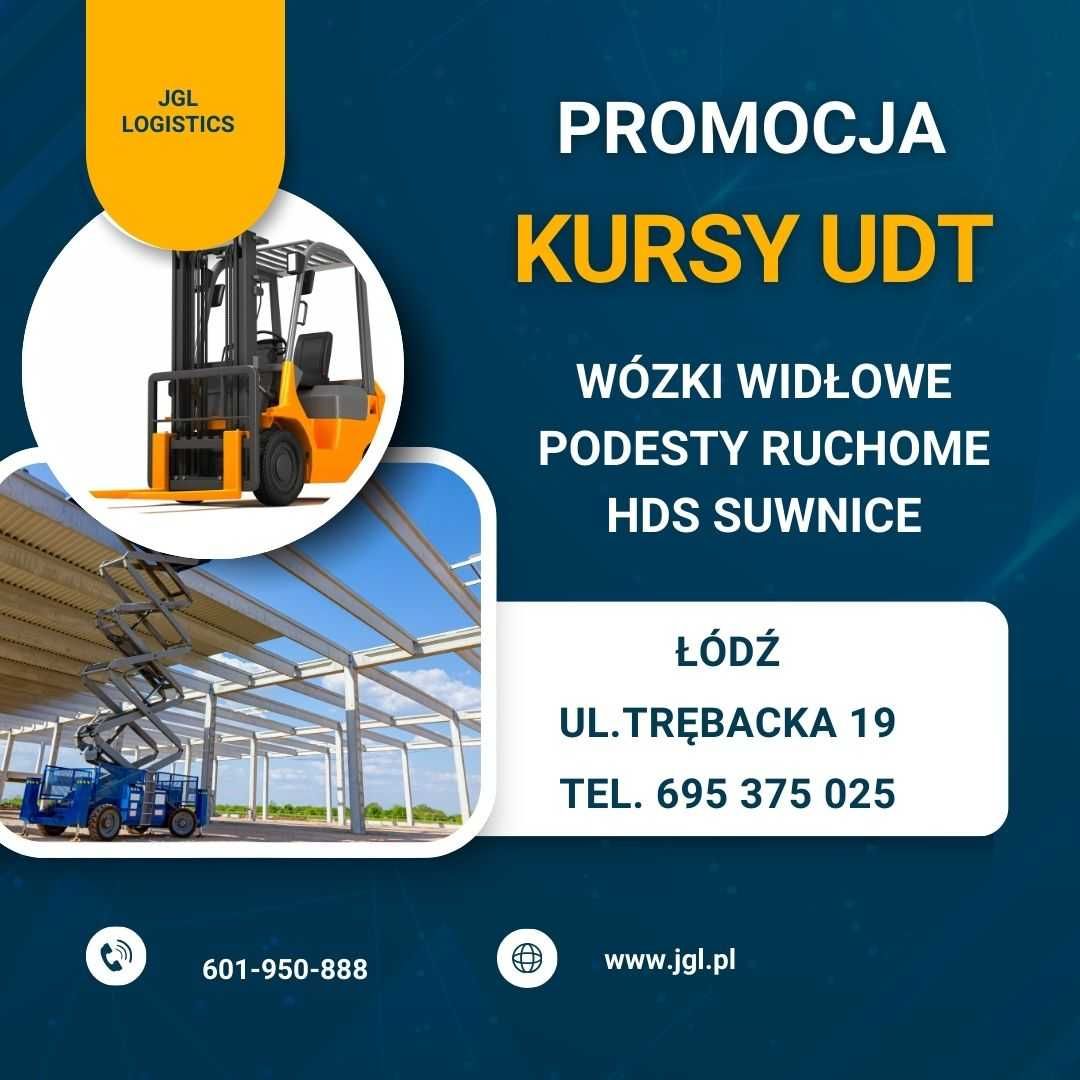 Kurs operator wózki widłowe / UDT /  podesty zwyżki / HDS / od 594 PLN