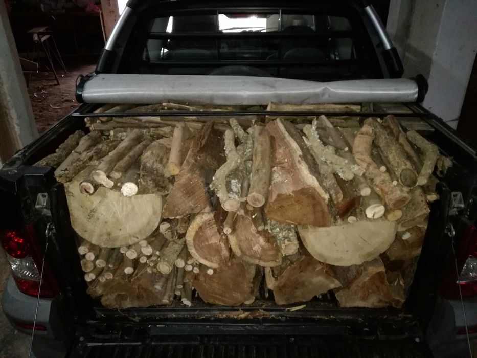 Lenha seca para lareira e salamandra