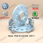 Колесные проставки 10мм 5х112 5х100 DIA57,1 Volkswagen Audi Skoda Seat