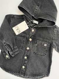Джинсовая рубашка Zara для мальчика, черные джинсы Zara 98, 104, 110