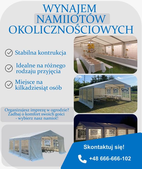 Wynajem Namiotów Okolicznościowych