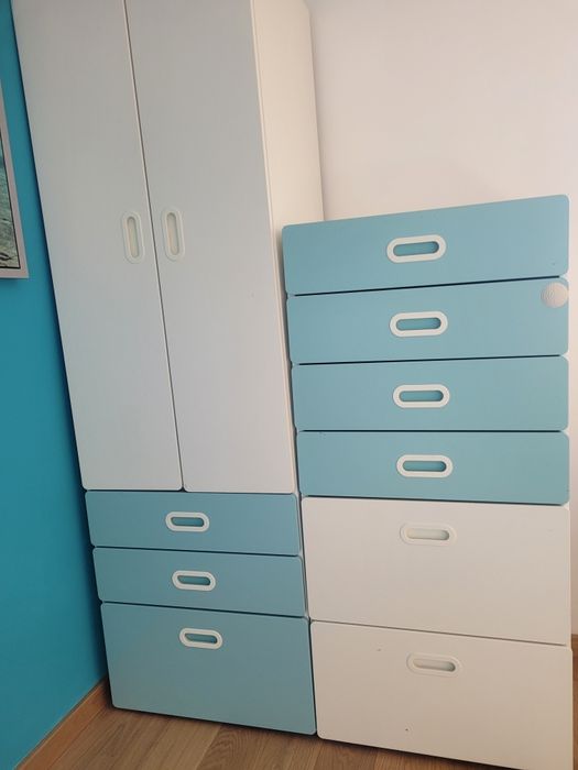 Meble IKEA dla dziecka Stuva szafa szuflada biurko białe