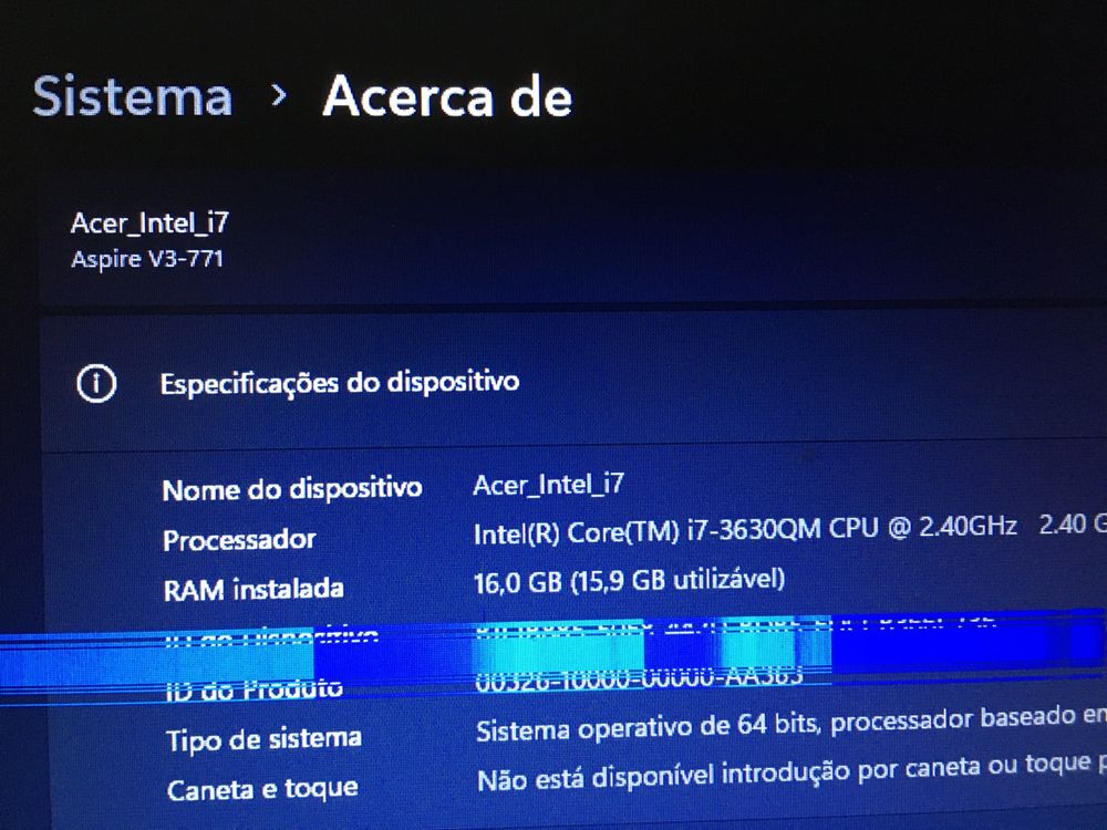 PC Portatil 17,3” Full HD Intrl Core i7, 8gb