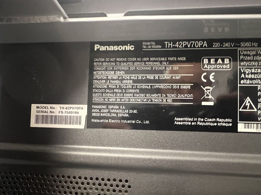 Tv Panasonic plazma