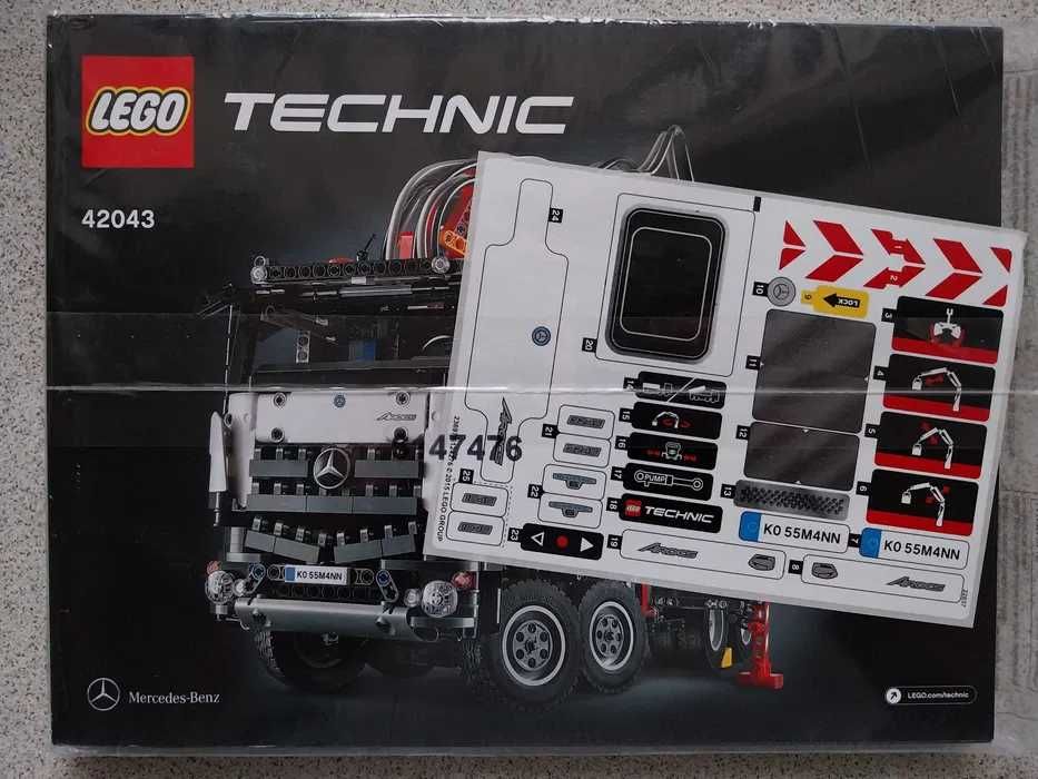 Nowa instrukcja i naklejki do lego technic 42043 Mercedes-Benz Arocs .