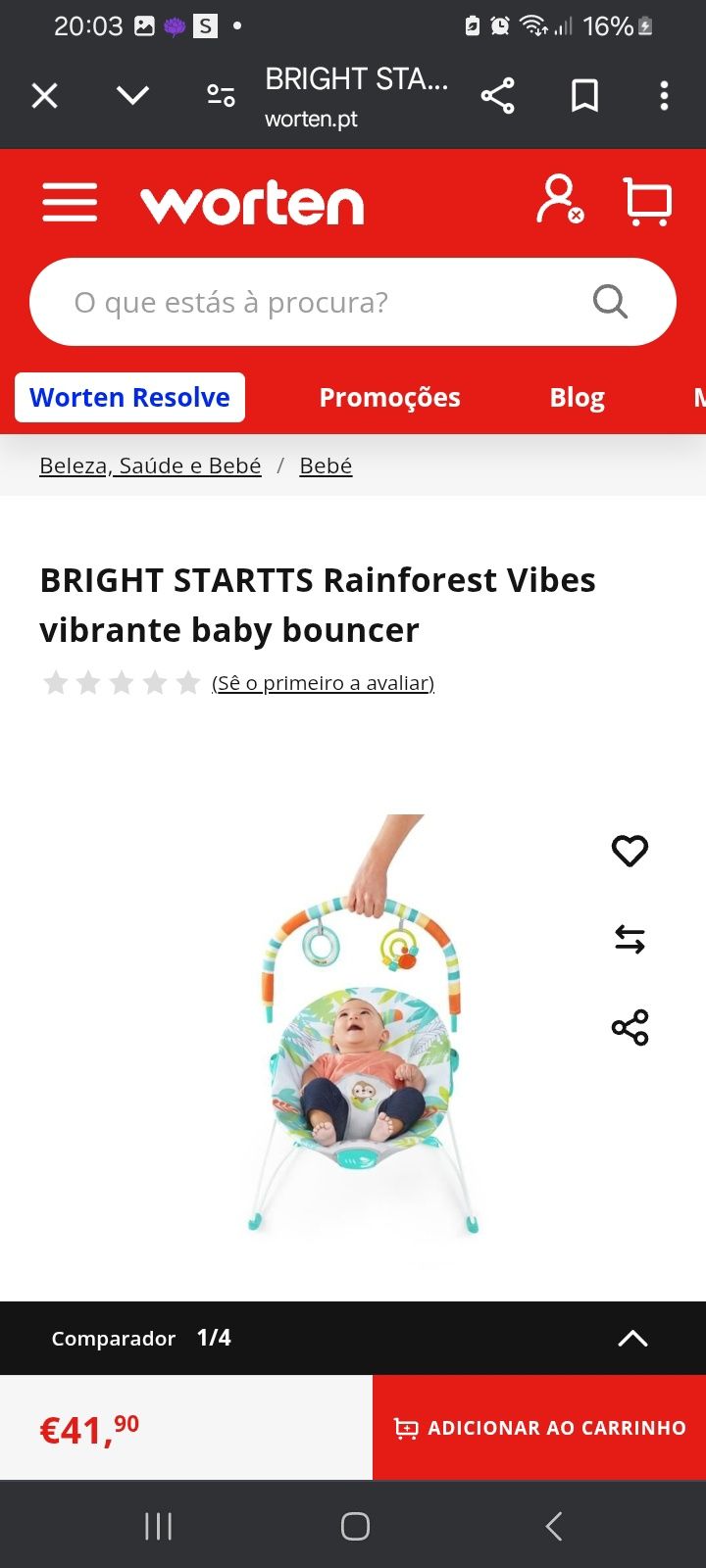 Espreguiçadeira de bebé