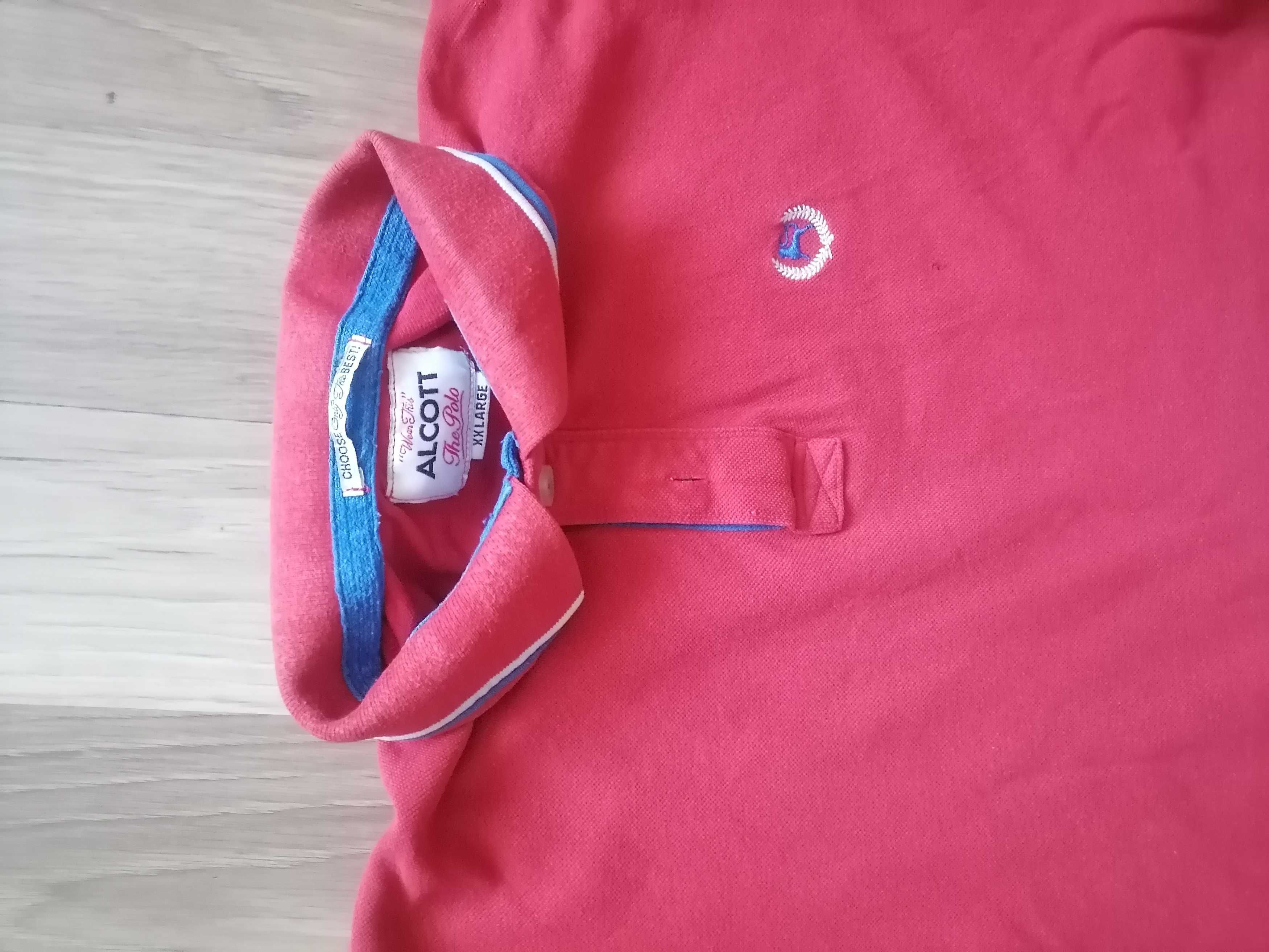 Czerwona koszulka polo xxl