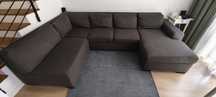 Sofa narożnik kanapa ikea jordkullen duży rozkładany pojemnik na pości