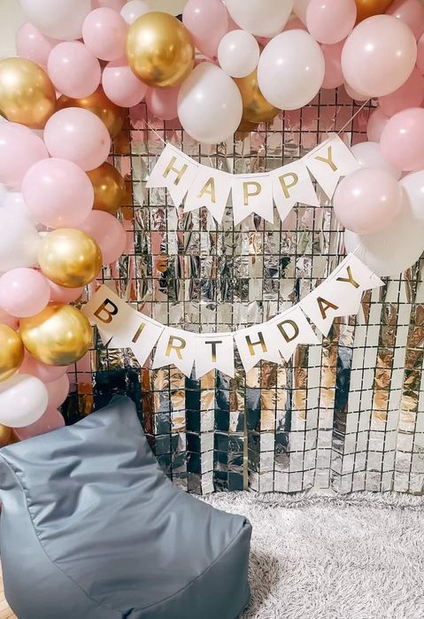 Шторка из фольги дождик баннер мишура фон фотозона из шаров арка годик