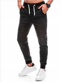 Spodnie jeansy grafitowe XL
